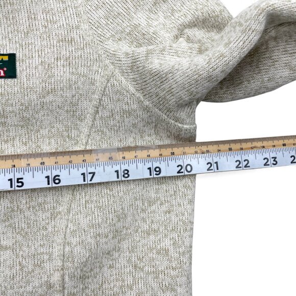 L.L.Bean Women's Medium Sweater Fleece Full Zip Jacket Oatmeal Off White - Picture 7 of 10